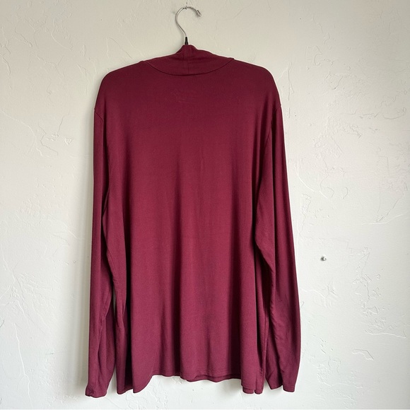 Chico's Women’s The Ultimate Tee Burgundy Long Sleeve Turtleneck‎ Size XL 16 - Picture 3 of 5